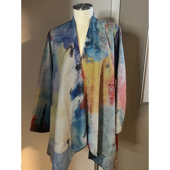 Nwt womens cardigan jackt retro style by radzoli multicolor - Picture 2 of 14